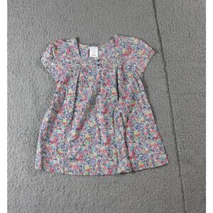 Jacadi Paris Girls Dress 6Y Floral Print 6A/Y 116CM Short Sleeve